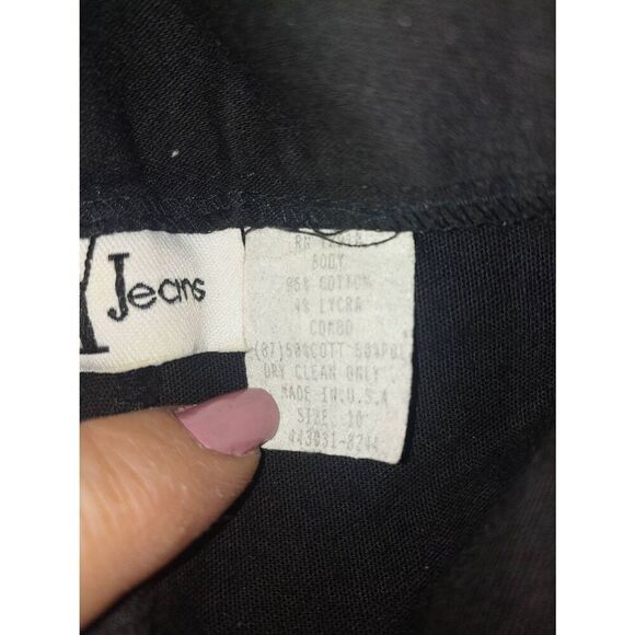 NY Jeans Vintage Women's Size 10 Black Canvas Pants - Picture 3 of 8